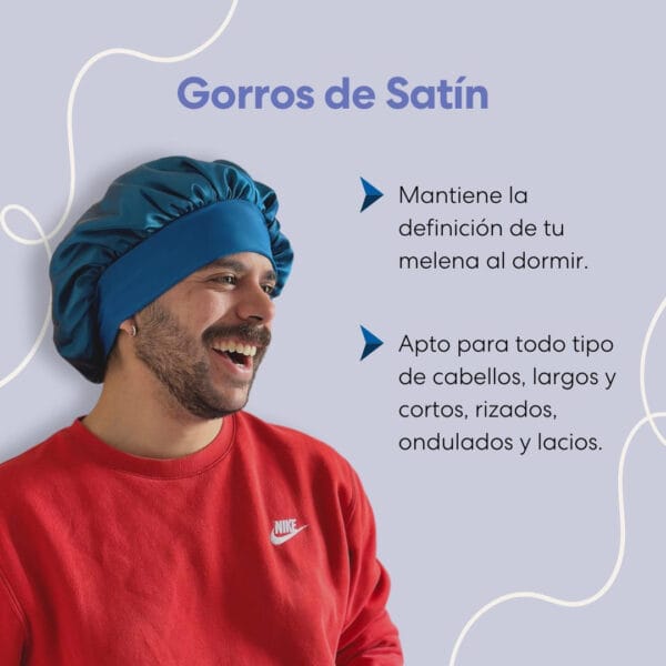 Gorro de Satín AntiFrizz para dormir y cuidar definición - Imagen 5