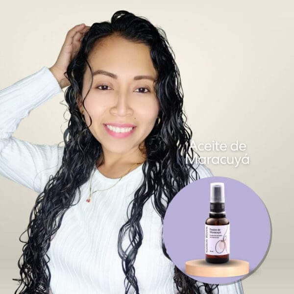 Aceite de Maracuyá 30ml: Brillo, flexibilidad y definición de ondas. - Imagen 3