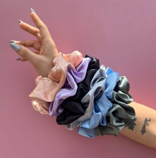 Scrunchies de Satín - Super pack Luna